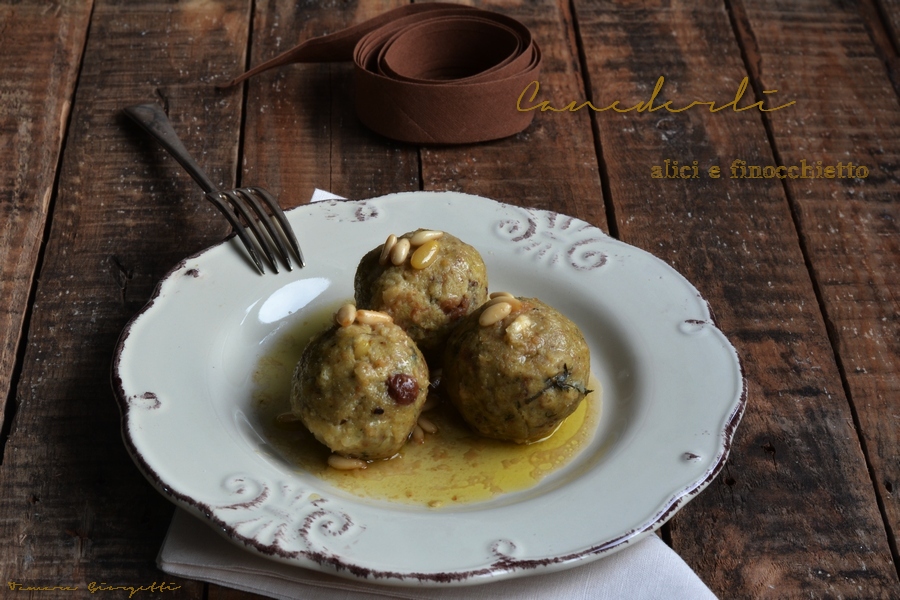 canederli alici e finocchietto