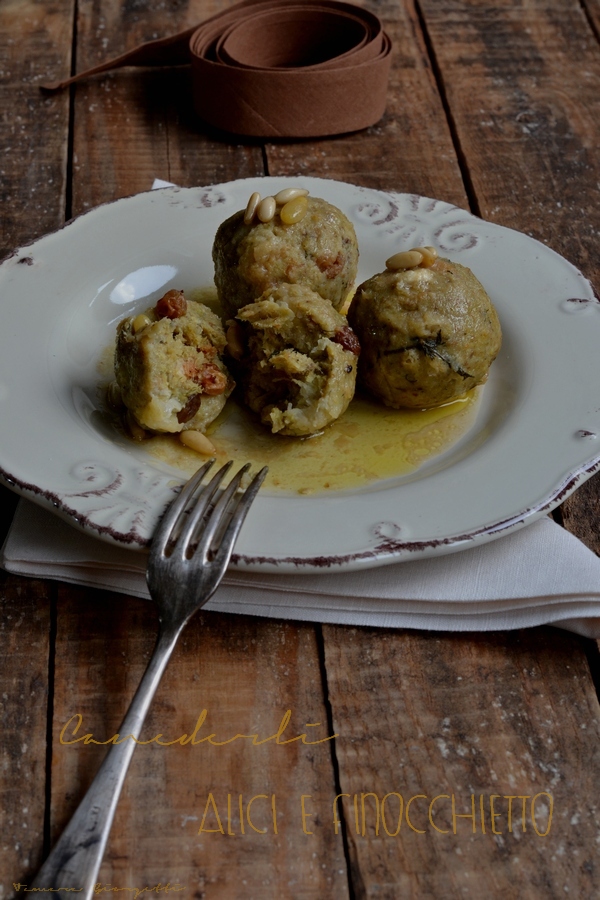 canederli alici e finocchietto